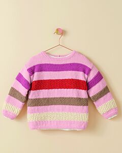 Phildar meiden streepjes trui breien van Merinos 3,5