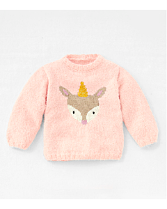 Phildar meiden trui breien van Phil Beugency, Partner 3,5 en Brillant (216, m22)