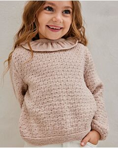 Phildar meiden trui met kraag breien van Phil Super Baby (263, m6)