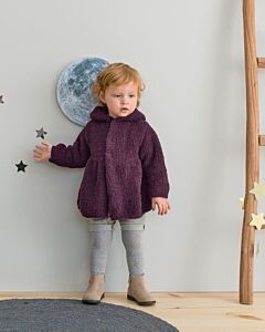 Phildar meiden vest met capuchon en knoopsluiting om te breien van Phil Douce