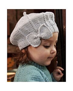 Phildar peuter baret met strik breien van Phil Merinos 3,5 (217,m8)