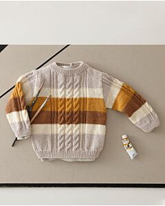 Phildar peuter trui met kabels breien van Merinos 3.5 (193,m24)