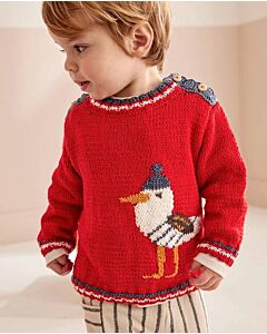 Phildar peuter trui met meeuw breien van Phil Coton 3 (224, m7)