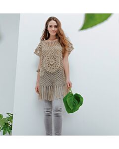 Haakpakket dames poncho haken van Phildar Phil Cabotine