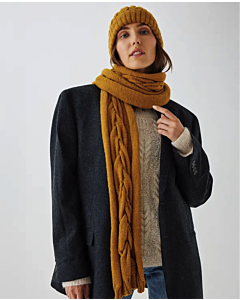 Phildar sjaal met kabel breien van Phil Caresse (250, m2)