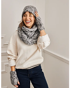 Phildar muts, sjaal en handschoen breien van Phil Leo Concept (Phildar 235, m27grijs)