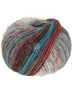Lana Grossa Picasso kleur 18 (wit/zwart/blauw/rood)