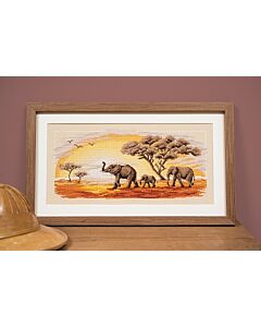 Vervaco borduurpakket Olifanten PN-0002317 met telpatroon