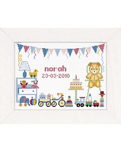 Borduurpakket eerste verjaardag van Lanarte