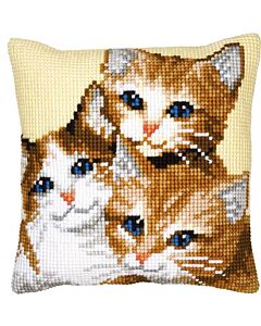 Borduurpakket kussen 3 katjes