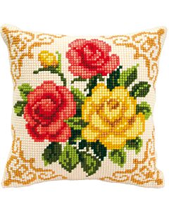 Vervaco borduurpakket borduurkussen bloemen pn-0008575 borduren