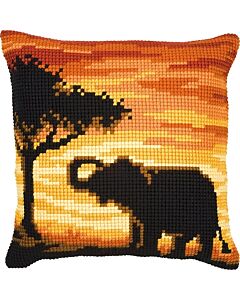 Vervaco borduurpakket borduurkussen olifant pn-0008643