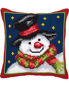 Vervaco kruissteek borduurkussen sneeuwman pn-0008727