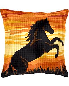 Voorbedrukt kruissteek kussen hond als borduurpakket