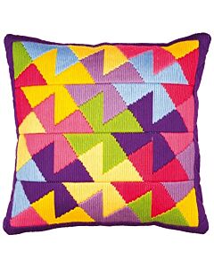 Vervaco voorbedrukte spansteek kussen molentjes op grijs pn-0010867