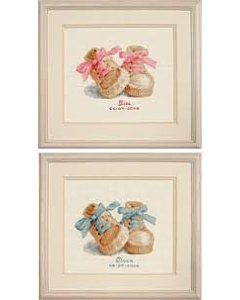 Vervaco borduurpakket geboortelap babyschoentjes pn-0011694 borduren