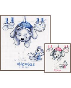 Vervaco borduurpakket geboortetegel babywas pn-0011892