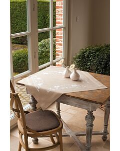 Vervaco tafelkleed Witte vogels borduren PN-0013116 voorbedrukt  kruissteek