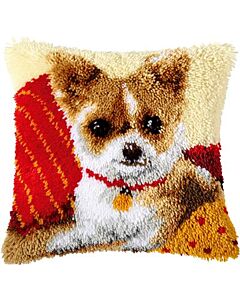 Knoopkussen chihuahua van Vervaco om te knopen