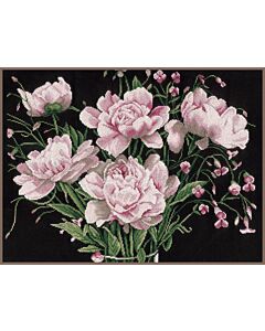 Lanarte borduurpakket roze rozen van Lanarte aida zwart pn-0021224