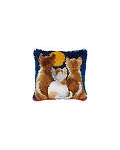 Knooppakket knoopkussen poezen bij nacht vervaco pn-0021651