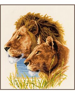 Borduurpakket leeuwenkoppel van vervaco pn-0144438