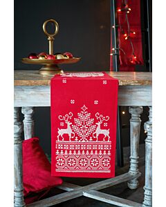 Borduurpakket tafelloper rendieren van Vervaco PN-0144752 voorbedrukt