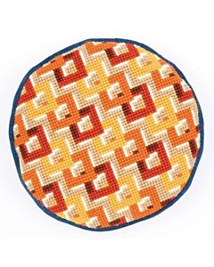 Vervaco borduurpakket kruissteekkussen veelkleurige ruiten incl. kussenrug