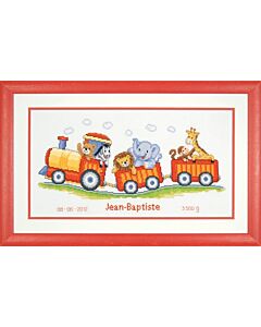 Vervaco borduurpakket Geboortetegel Safaritrientje borduren PN-0145025