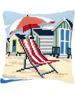 Vervaco borduurpakket op het strand pn-0145641 kruissteekkussen voorbedrukt