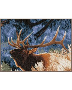 Borduurpakket edelhert in de ochtenddauw