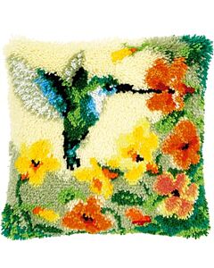Knooppakket knoopkussen kolibri met bloemen vervaco pn-0146770