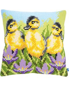 Vervaco borduurkussenpakket eendjes PN-0146938 voorbedrukt