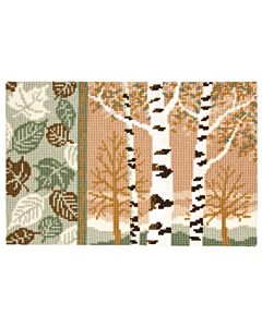 Vervaco voorbedrukt kruissteek vloerkleed berkenbomen 2 om te borduren pn-0146997