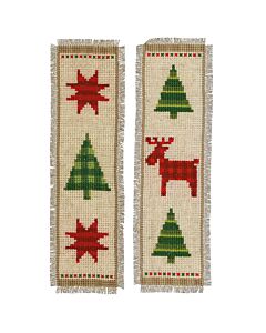 Vervaco borduurpakket 2 boekenleggers Kerstmis PN-0147559