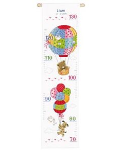 Borduurpakket groeimeter op reis om te borduren voor een baby van vervaco pn-0148197