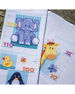 Vervaco groeimeter Baby diertjes PN-0148509 om te borduren