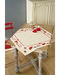 Op de koffie aida tafelkleed met telpatroon Vervaco PN-0149144