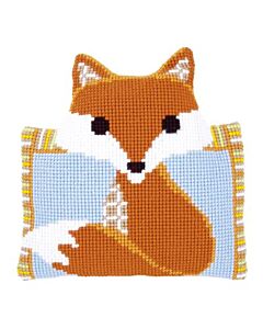 Vervaco borduurpakket kruissteek kussen vosje incl. kussenrug met rits pn-0149523