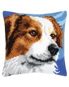  Borduurpakket kruissteekkussen kleurige bordercollie van vervaco pn-0149770