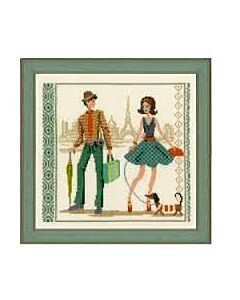 Vervaco borduurpakket vintage in Parijs telwerk pn-0149958