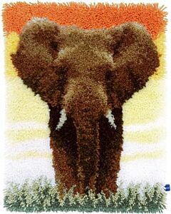 knooppakket knoopkleed olifant op de savanne II van Vervaco pn-0150518 om te knopen