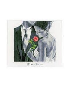 Borduurpakket liefdesroos om te borduren huwelijk vervaco pn-0150602