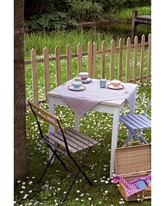 Borduurpakket voorbedrukte tafelkleed 80x80 cm roze bloemen van LIEF