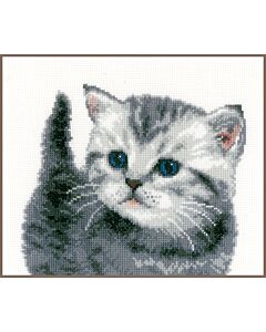 Borduurpakket Grijze tijgerkitten Vervaco  pn-0153747