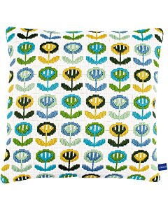 Vervaco borduurpakket spansteek kussen bloemen pn-0153760