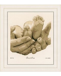Vervaco borduurpakket geboortetegel babyvoetjes pn-0153837