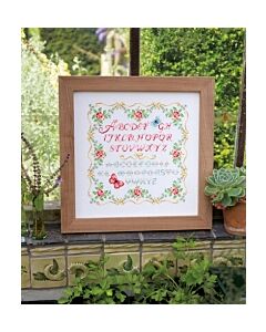 Borduurpakket rozen alfabet vervaco pn-0153863 met telpatroon