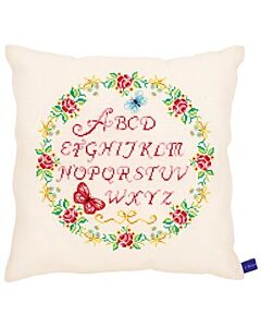 kussen rozen alfabet vervaco pn-0153869 met telpatroon