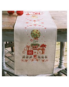 Vervaco tafelloper borduren kadootjes onder de boom PN-0156092 telpatroon